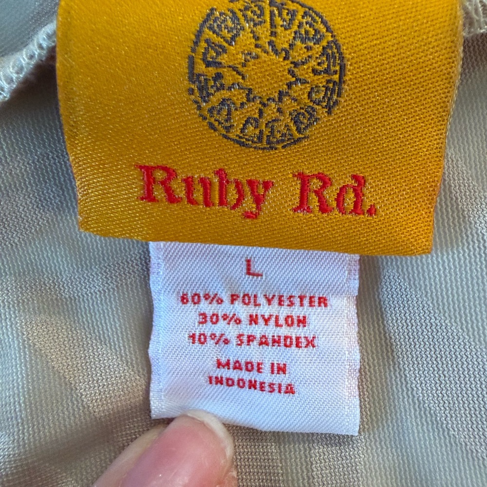 Ruby Rd. Beige Champagne Patterned Women's Kimono… - image 8